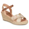 Tommy Hilfiger – TOMMY WEBBING LOW WEDGE SANDAL Beige pas cher en vente 20