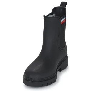 Tommy Hilfiger – Rain Boot Ankle Elastic Noir magasin en ligne france 12