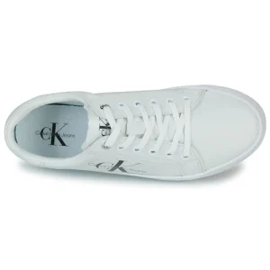 pas cher marque Calvin Klein Jeans – VULC FLATFORM LACEUP Blanc 18