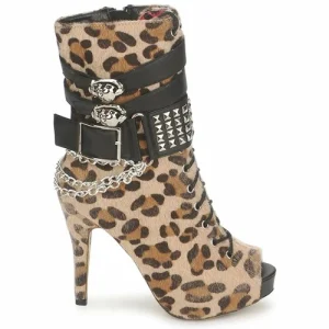 dernière tendance Abbey Dawn – PLATFORM BOOTEE Leopard Print 10