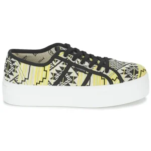 Victoria – BASKET ETNICO PLATAFORMA Noir / Jaune soldes en ligne 10