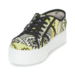 Victoria – BASKET ETNICO PLATAFORMA Noir / Jaune soldes en ligne 12