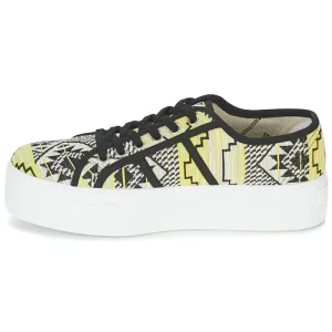 Victoria – BASKET ETNICO PLATAFORMA Noir / Jaune soldes en ligne 14