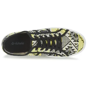 Victoria – BASKET ETNICO PLATAFORMA Noir / Jaune soldes en ligne 18