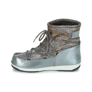 Moon Boot – MOON BOOT LOW LUREX Gris / Argent authentiques 14