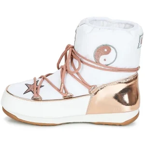 Officielle Moon Boot – PEACE & LOVE WP Blanc / Rose Gold 14