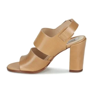 Dune London – CUPPED BLOCK HEEL SANDAL Beige magasin 14